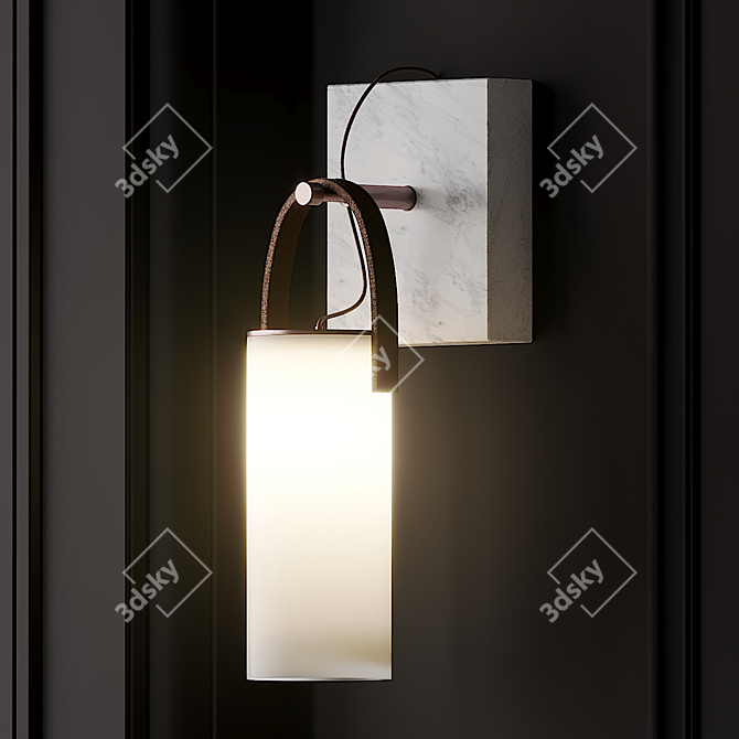 GALERIE Blown Glass Wall Lamp 3D model image 3