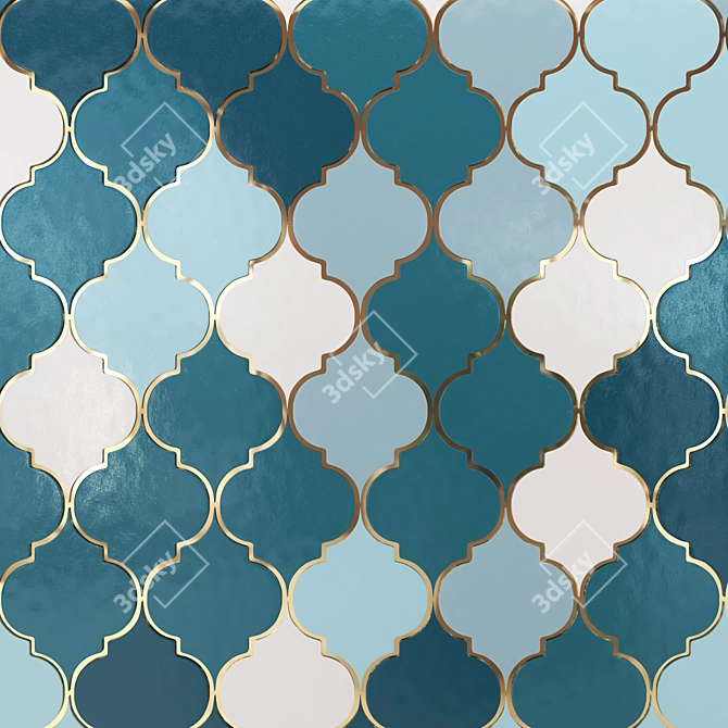 Moroccan Tiles: PBR, Close-Up, Authentic 3D model image 2