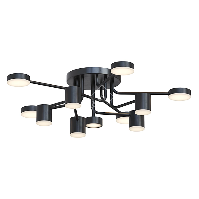 Luxury LED Ceiling Chandelier 3D model image 2