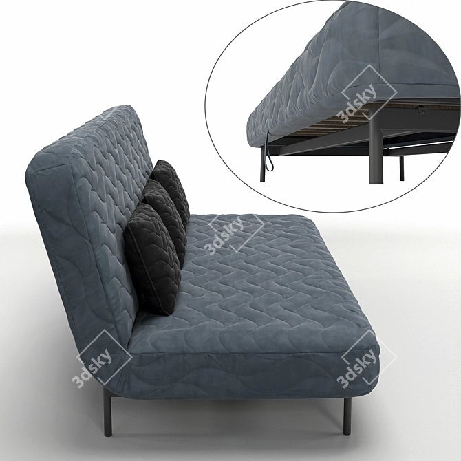 Convertible Comfort: Ikea Nyhamn Sofa 3D model image 2