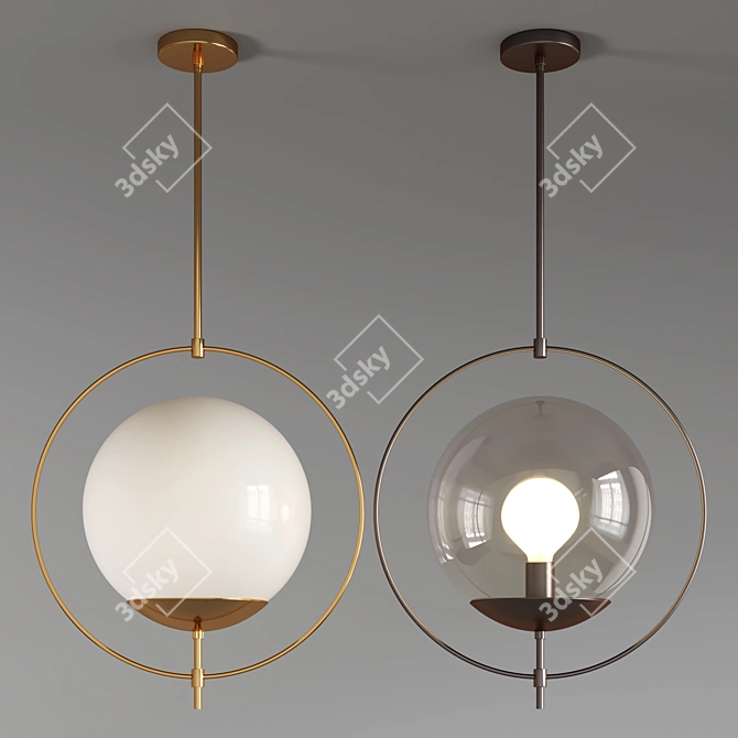 Stunning Arteriors Volta Pendant 3D model image 1