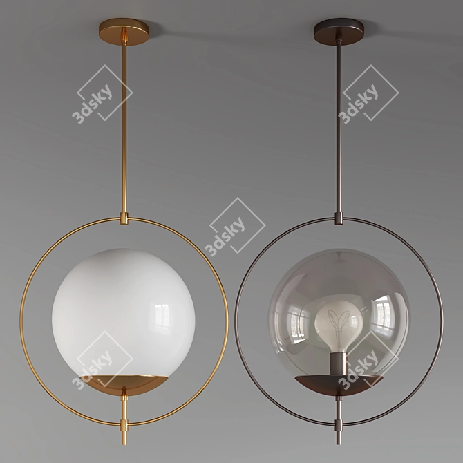 Stunning Arteriors Volta Pendant 3D model image 2