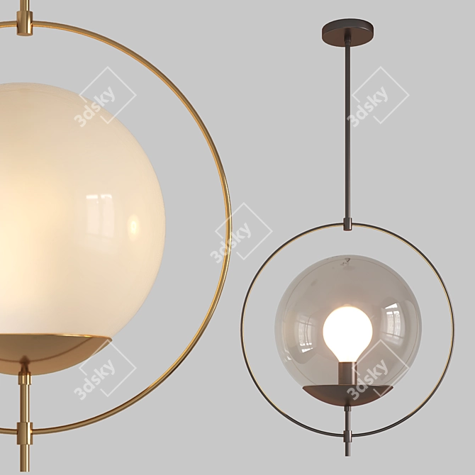 Stunning Arteriors Volta Pendant 3D model image 4