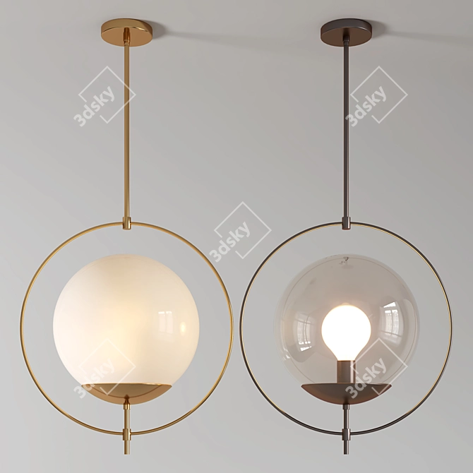 Stunning Arteriors Volta Pendant 3D model image 6