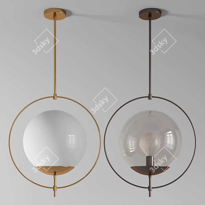 Stunning Arteriors Volta Pendant 3D model image 7