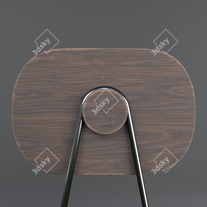 Sleek Technopolymer Chair 3D model image 2