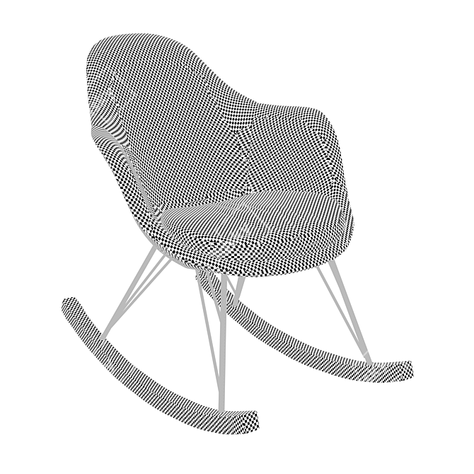 Vintage Rocking Chair - Be Pure Home 3D model image 2
