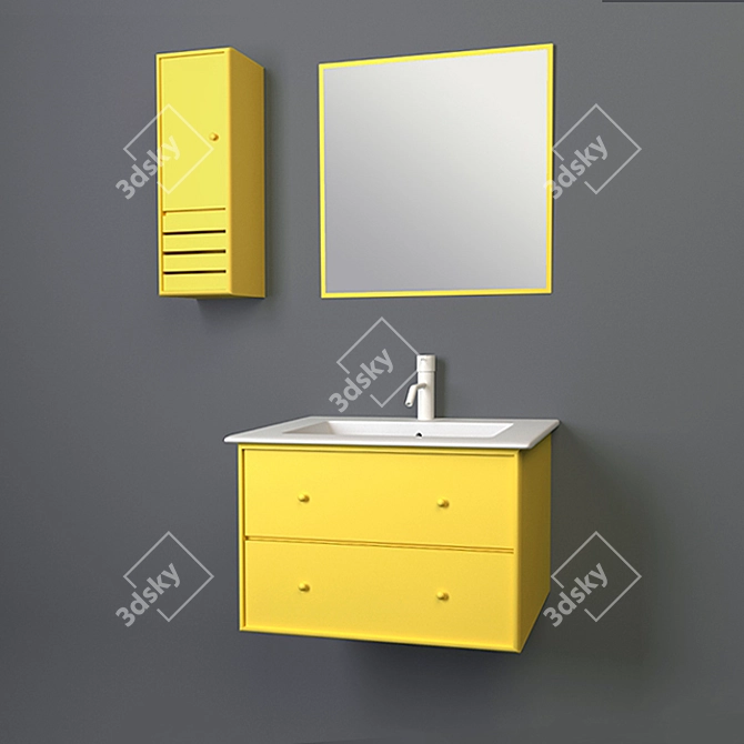 Tokyo Yellow Bathroom Set by Montana Mobler 3D model image 1