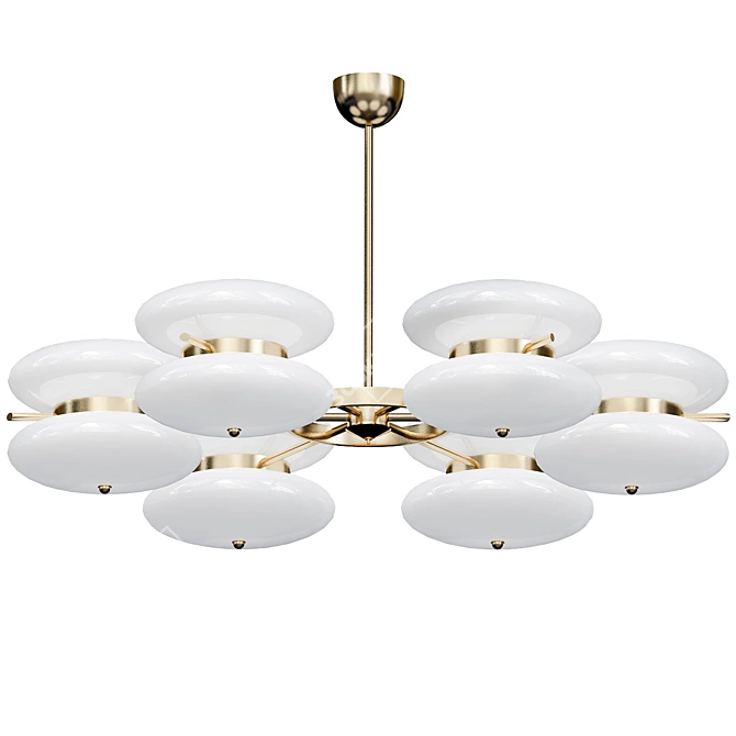 Contemporary Murano Glass Chandelier 3D model image 1