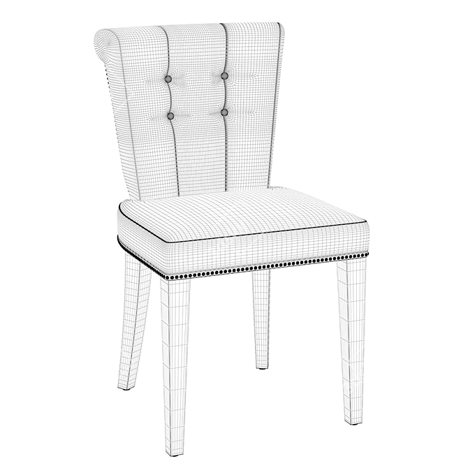 Luxury Key Largo Dining Chair 3D model image 2