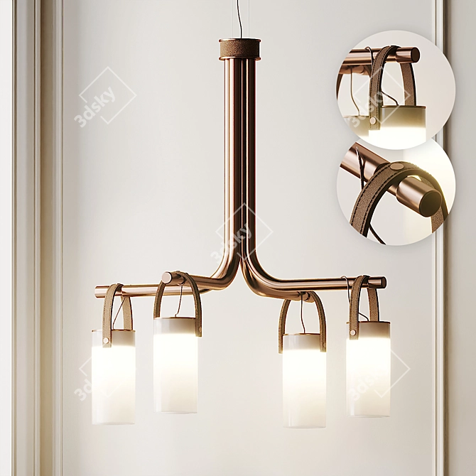 Elegant GALERIE Pendant Lamp - FontanaArte AR 3D model image 4