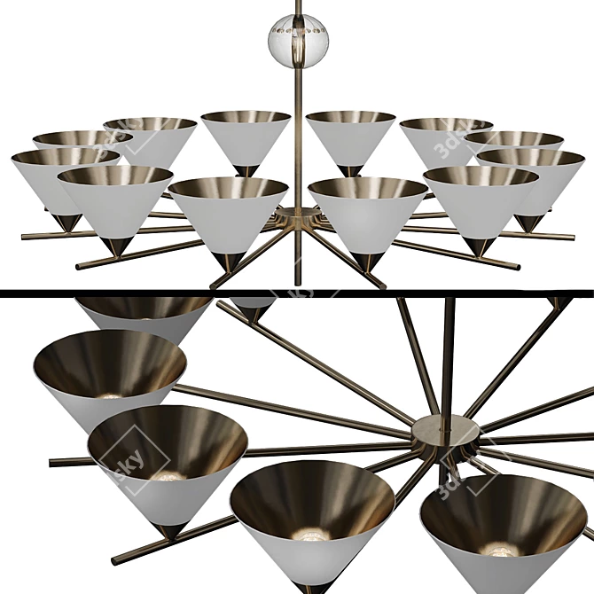 Cleo Large Chandelier: Elegance Redefined 3D model image 1