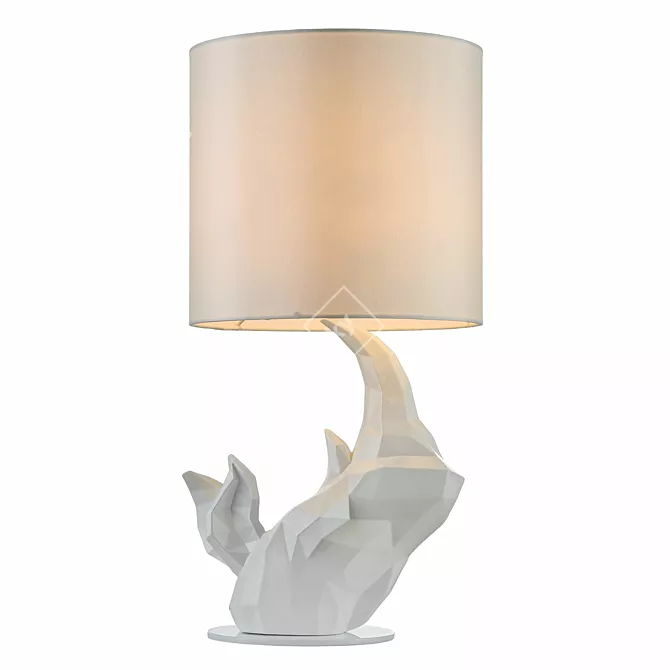 Modern White Table Lamp Nashorn 3D model image 1