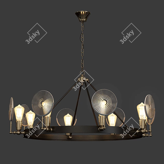 Reflector Chandelier - Elegant Lighting Fixture 3D model image 1