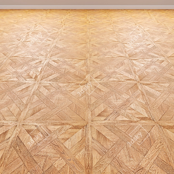 Versailles PVC Laminate: Light Oak Parquet 3D model image 1