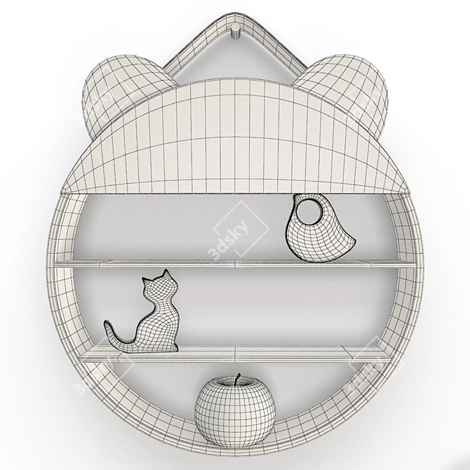 Animal Fantasy Shelves: Adorable 3D Decor 3D model image 2