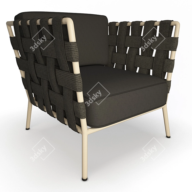 Conic Braided Lounge Chair 3D model image 1