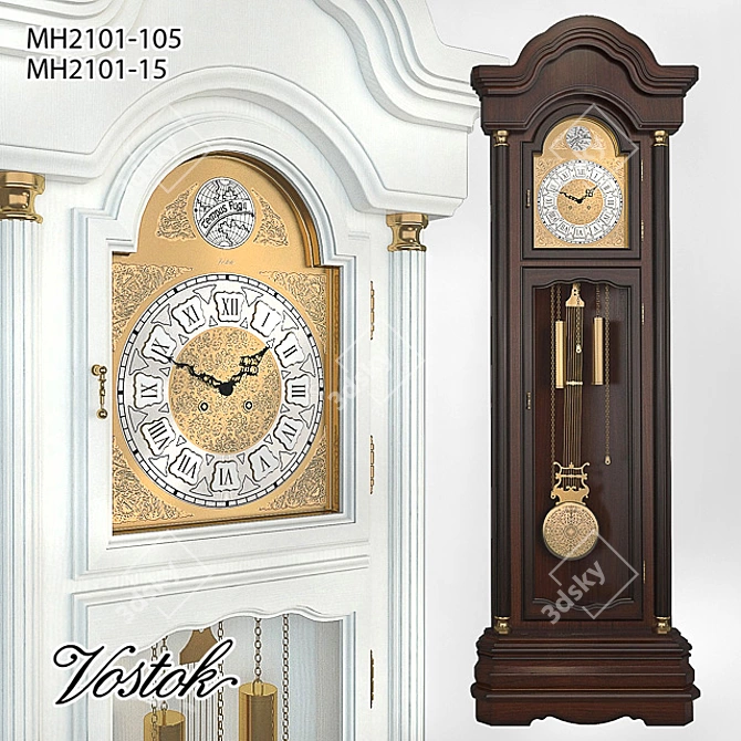 Vostok Mechanical Floor Watch 3D model image 1