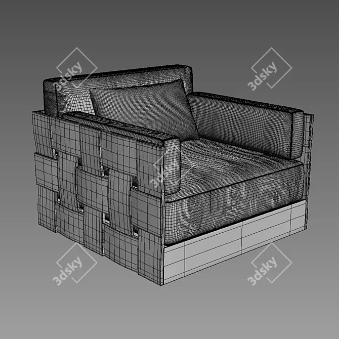 Restoration Hardware Positano Lounge Chair 3D model image 3