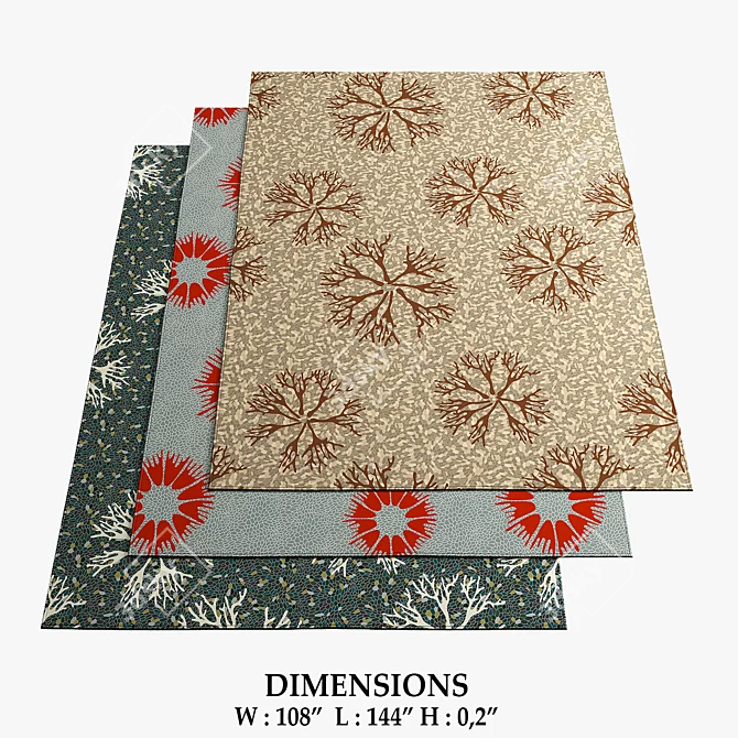 Floorfashion Kamiks Rugs - Stylish and Versatile 3D model image 1