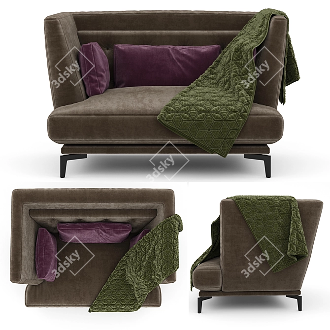 Luxury MaxDivani Giselle Armchair 3D model image 2