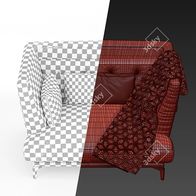 Luxury MaxDivani Giselle Armchair 3D model image 3