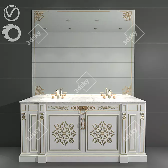 JC Bathroom Furniture 26: Modern and Spacious 3D model image 1