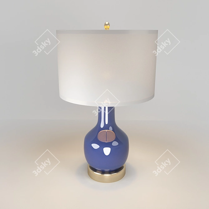 Majlo Table Lamp with White Shade 3D model image 1