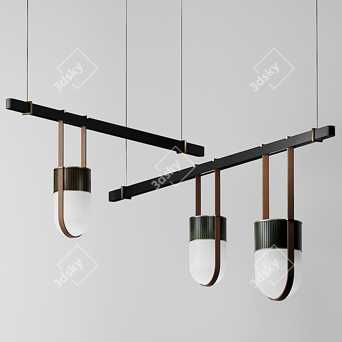 Elegant Xi Pendant Lamp: Poltrona Frau 3D model image 1