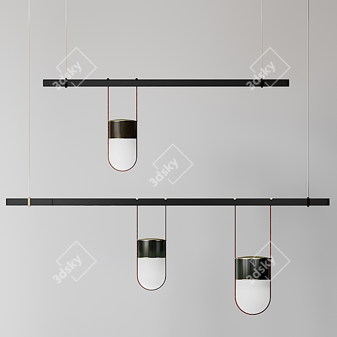 Elegant Xi Pendant Lamp: Poltrona Frau 3D model image 2