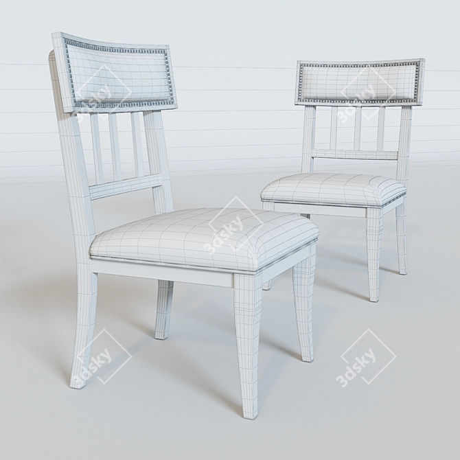 Elegant Ollesburg Dining Chairs 3D model image 3