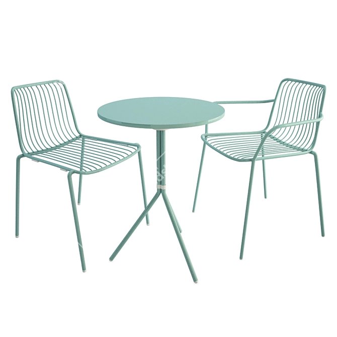 Nolita Metallic Outdoor Furniture: Sleek, Stylish, and Durable 3D model image 1