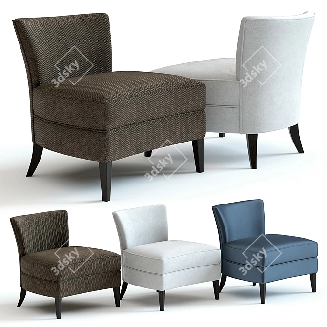 Elegant Chagall Armchair: Exquisite Design 3D model image 1