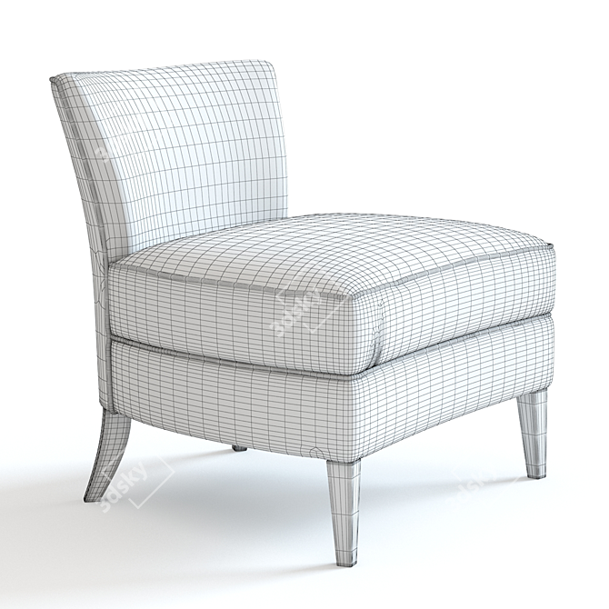 Elegant Chagall Armchair: Exquisite Design 3D model image 2