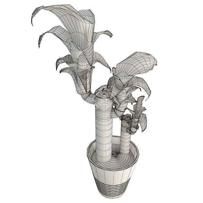 Tropical Retreat Dracanea Tree 3D model image 2