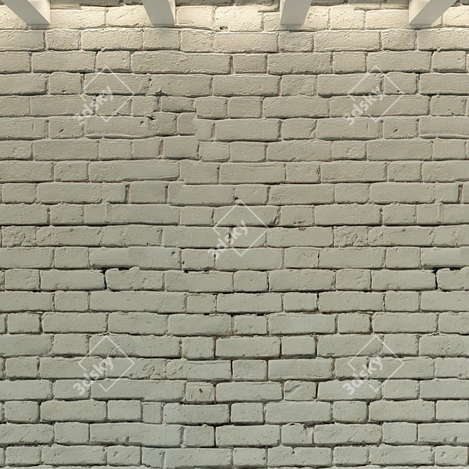 Antique Brick Wall Texture 3D model image 3