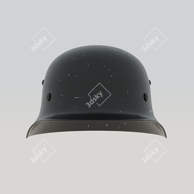 Authentic German M-35 SS Helmet 3D model image 3