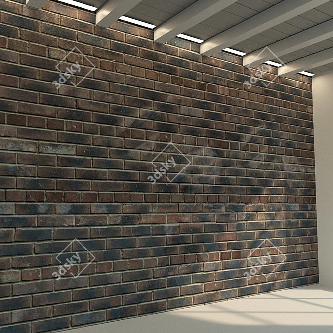 Vintage Brick Texture 3D model image 1