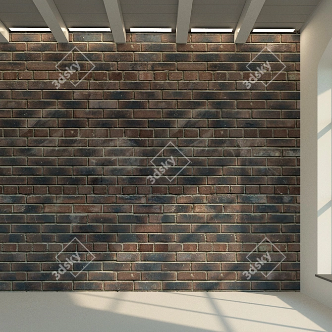 Vintage Brick Texture 3D model image 2