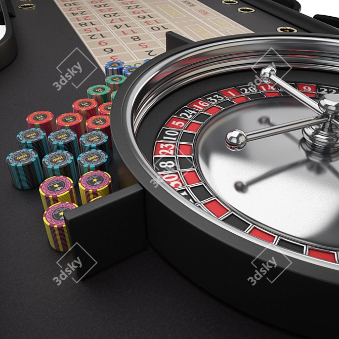 3D Roulette Table: Casino Fun 3D model image 2