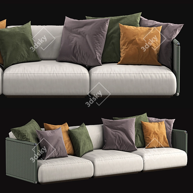 Elegant Flexform Eddy Sofa 3D model image 1