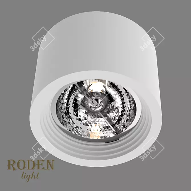 RODEN-light RD-252 AR-111 Surface Mounted Gypsum Lamp: Versatile Design, Dimmable 3D model image 1