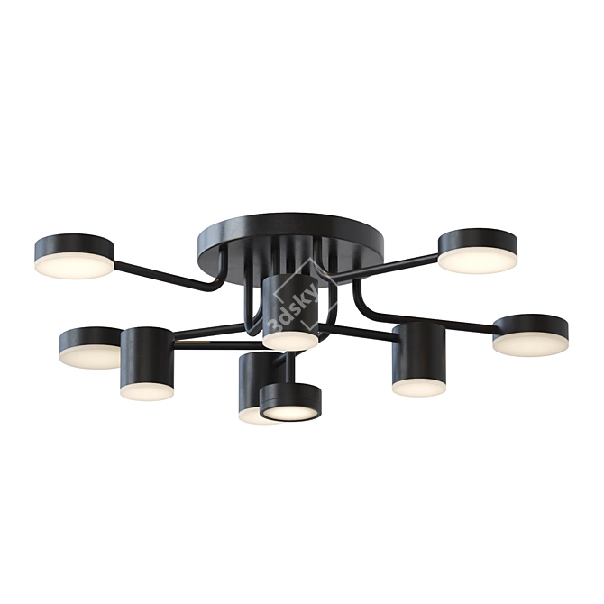 Sleek LED Ceiling Chandelier 3D model image 2