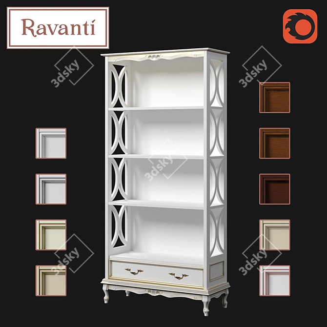 Ravanti OM Rack - Stylish Storage Solution 3D model image 1