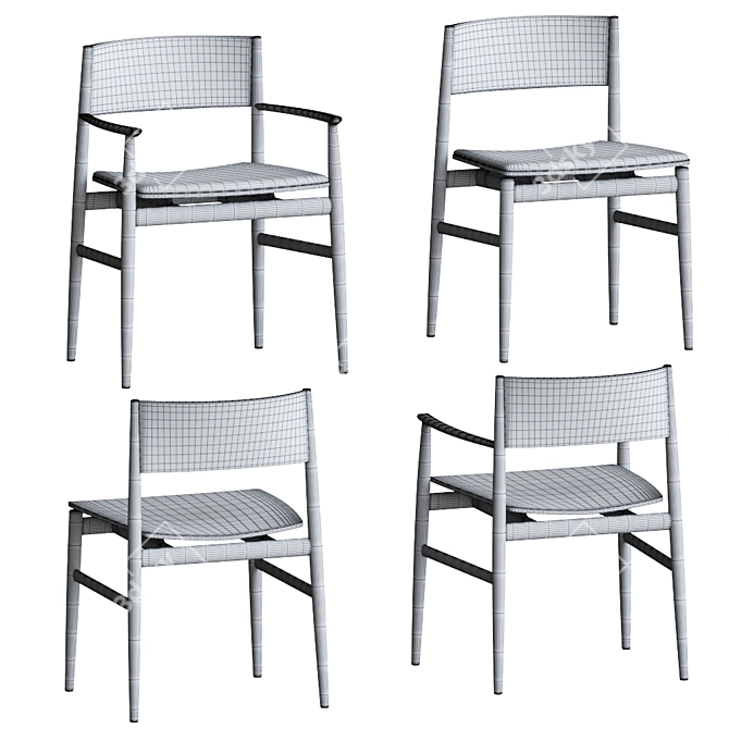 Elegant Neve Chair - Porro 3D model image 2