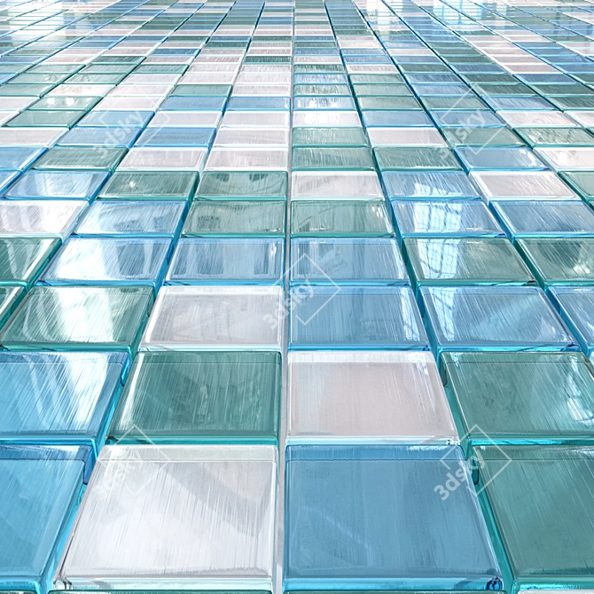 Stunning Glass Mosaic Tiles 3D model image 2