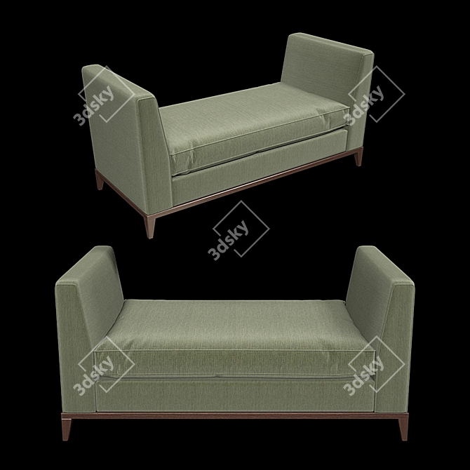 Petrie Daybed: Midcentury Chic! 3D model image 2