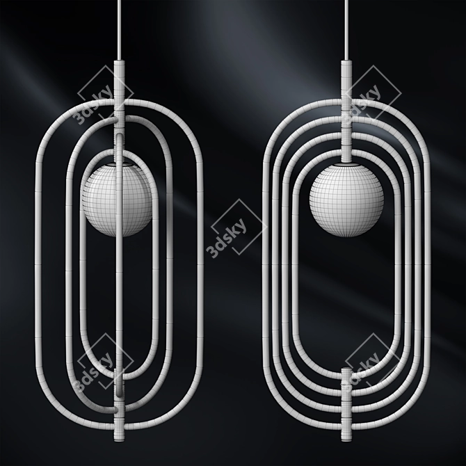 Elegant Turner Pendant Light 3D model image 2