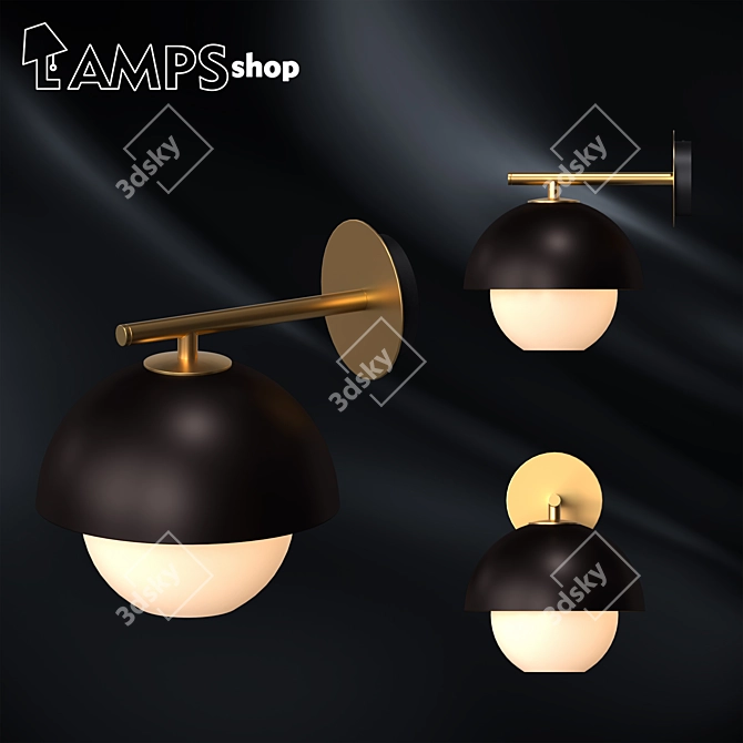 Sleek Sorma Sconce: Illuminate with Style 3D model image 1