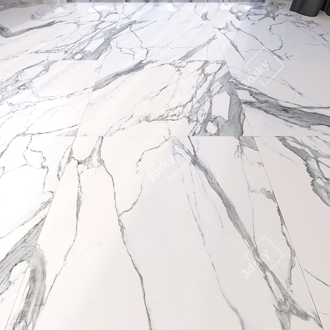 Multi-Texture Marble Floor: HD Textures & Versatile Design 3D model image 1